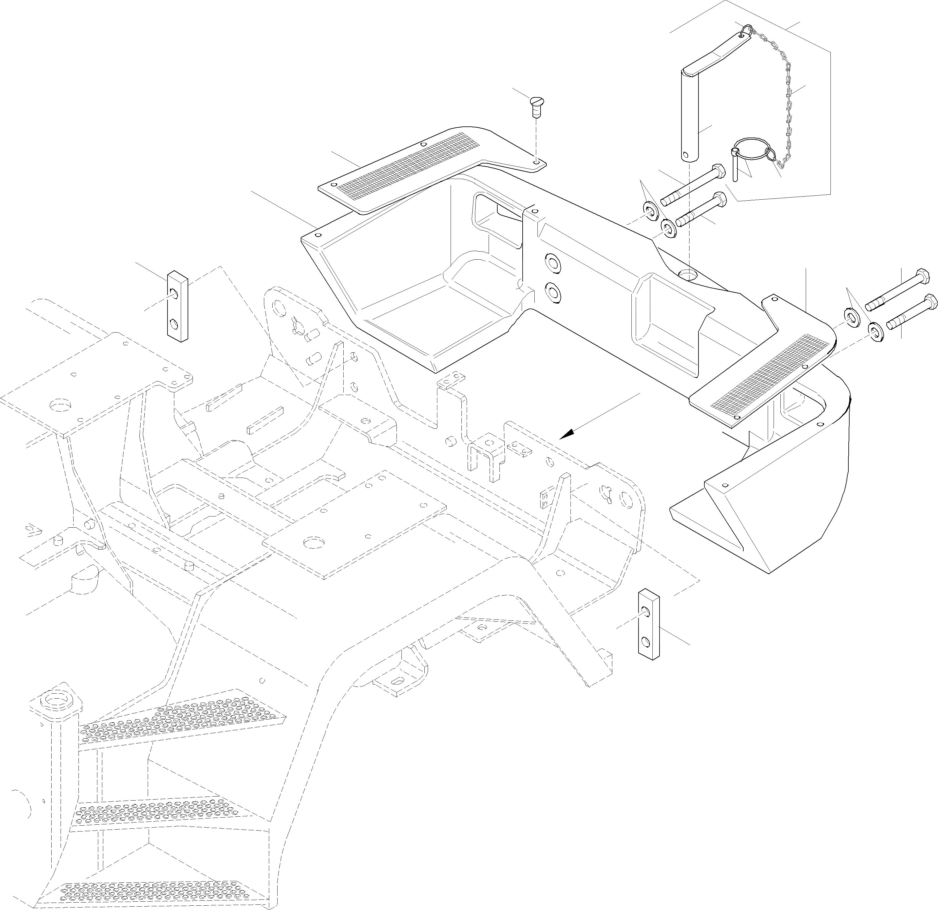 Схема запчастей Komatsu WA115-3 - ПРОТИВОВЕС РАМА
