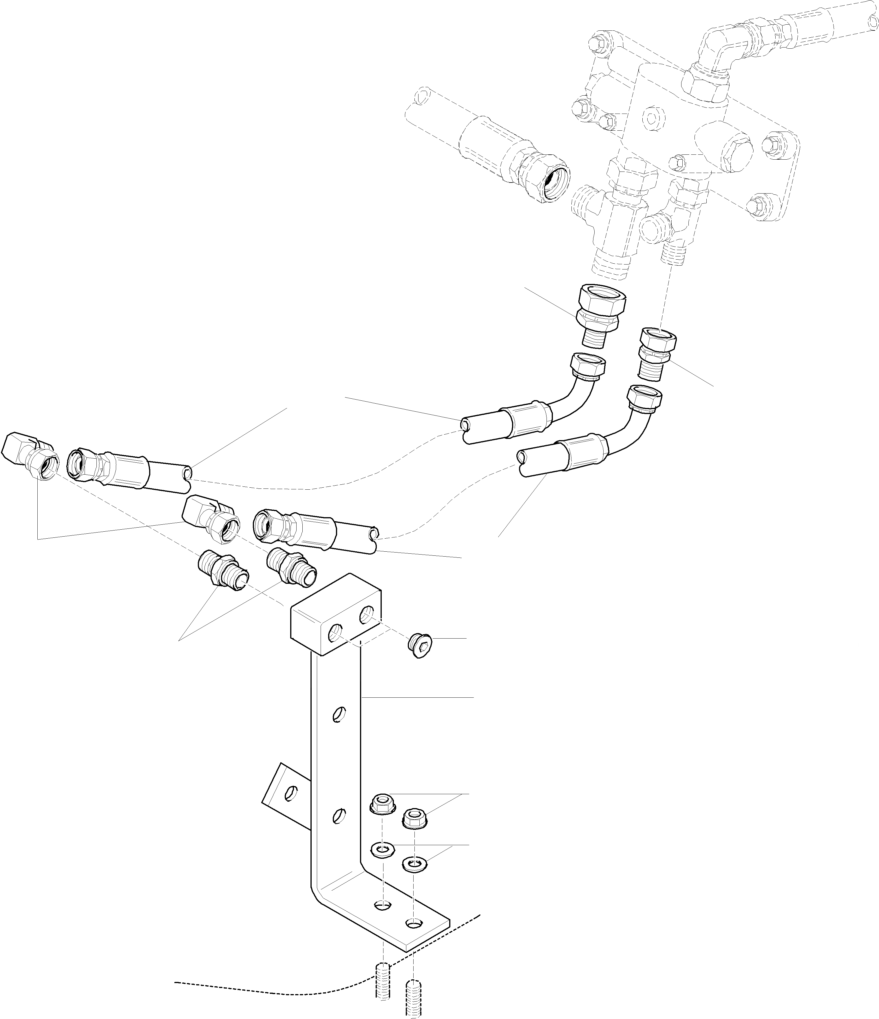 Схема запчастей Komatsu WA115-3 - КОНТРОЛЬ PORT ГИДРАВЛИКА