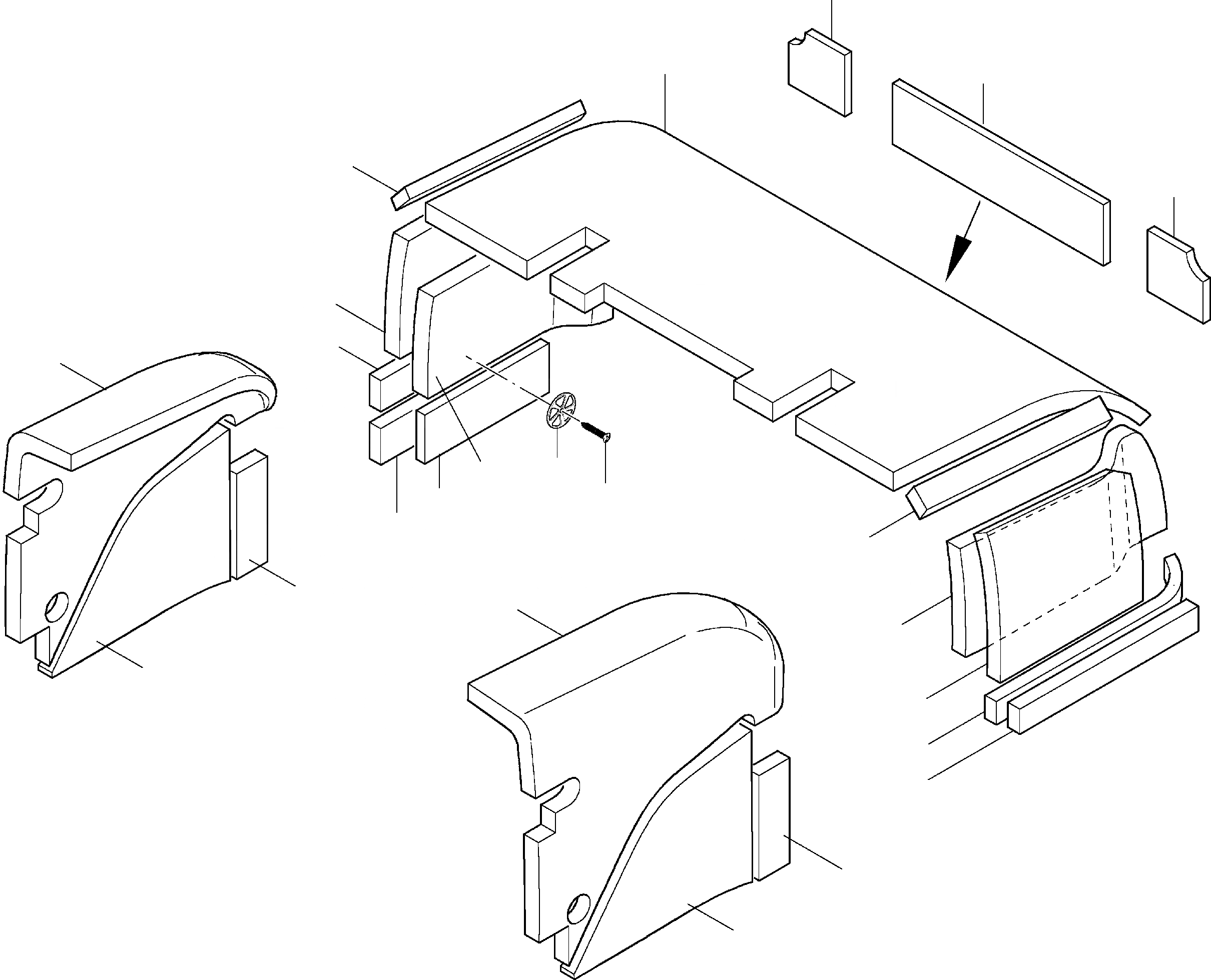 Схема запчастей Komatsu WA115-3 - SOUNDЗАЩИТА, ДВИГАТЕЛЬ-CLДОПОЛНИТ.ING ПРИВОДRS КАБИНА