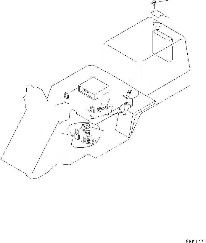 Схема запчастей Komatsu WA120-3 - ЗАЩИТА ОТ ВАНДАЛИЗМА(№-) РАМА И ЧАСТИ КОРПУСА