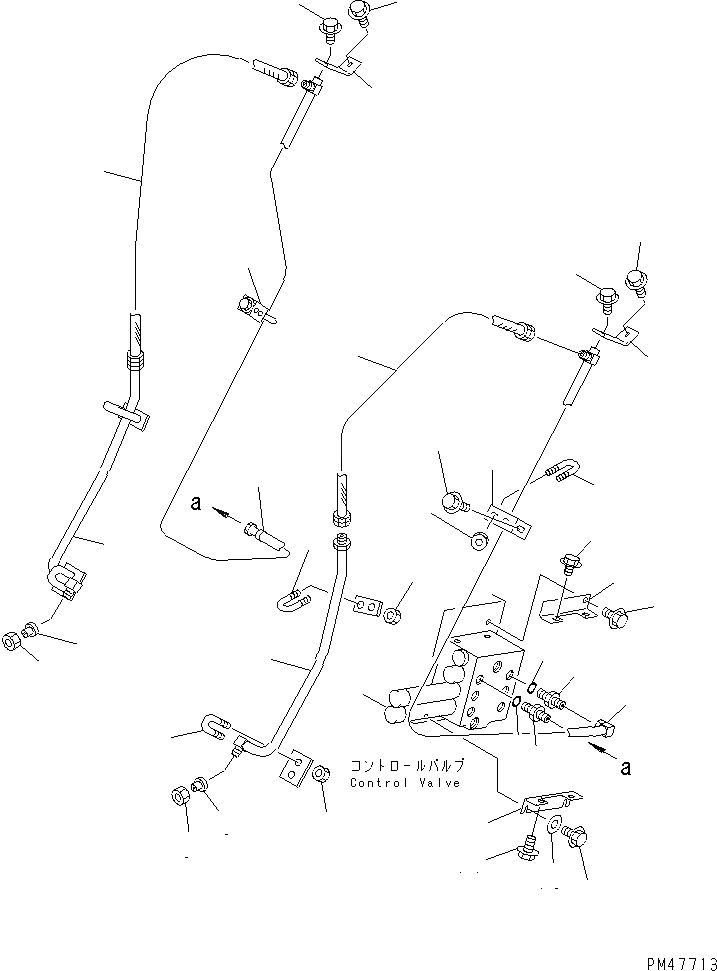 Схема запчастей Komatsu WA120-3 - ГИДРОЛИНИЯ (ЛИНИЯ НАВЕСН. ОБОРУД-Я) (С 3-Х СЕКЦ. КОНТР. КЛАПАНОМ)(№-) УПРАВЛ-Е РАБОЧИМ ОБОРУДОВАНИЕМ