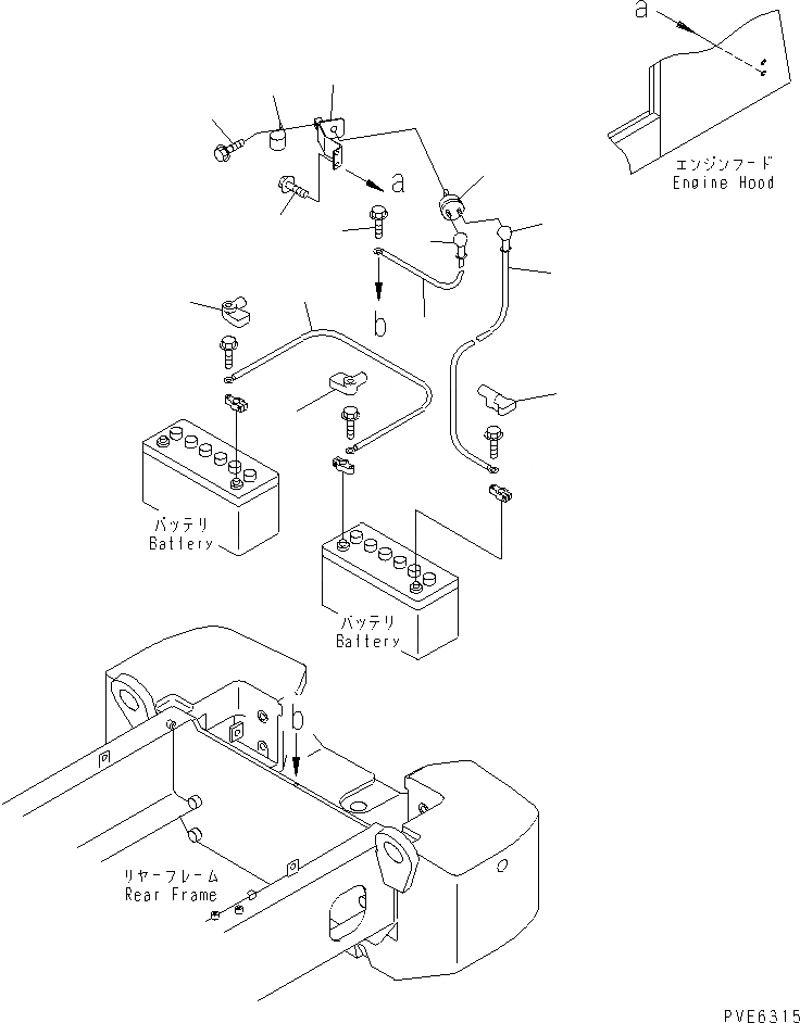 Схема запчастей Komatsu WA120-3 - КОРПУС АККУМУЛЯТОРА (АККУМУЛЯТОР WIRE) (ДЛЯ ЕС) ЭЛЕКТРИКА