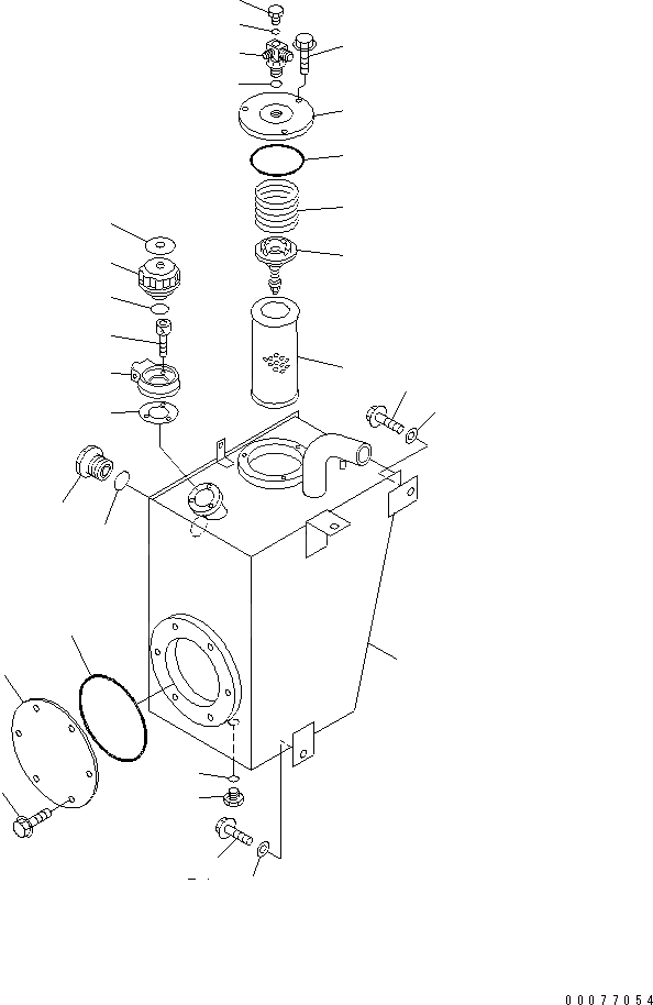 Схема запчастей Komatsu WA120-3 - ГИДР. БАК. (С ЭКСТРЕНН. УПРАВЛ.) ГИДРАВЛИКА