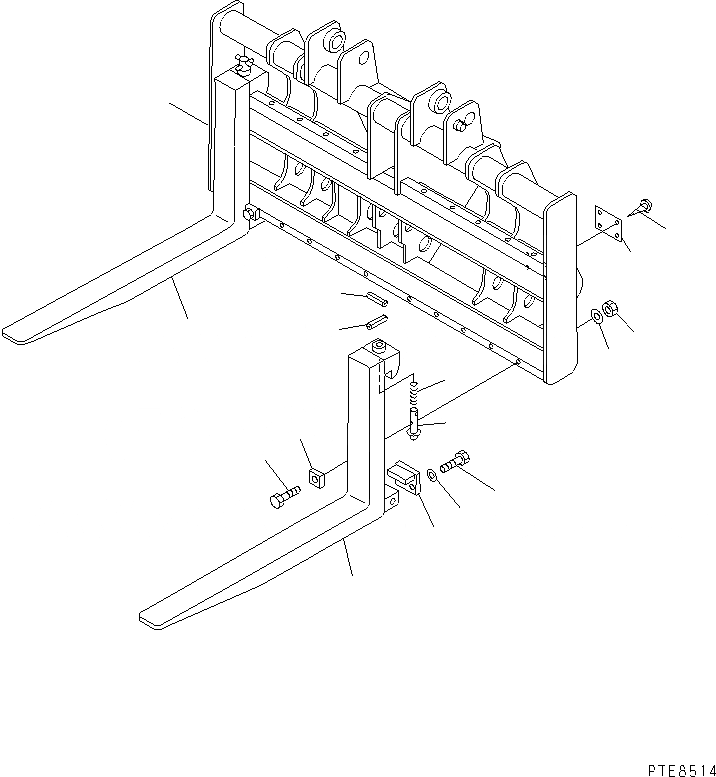 Схема запчастей Komatsu WA120-3 - LUMBER ВИЛЫ РАБОЧЕЕ ОБОРУДОВАНИЕ