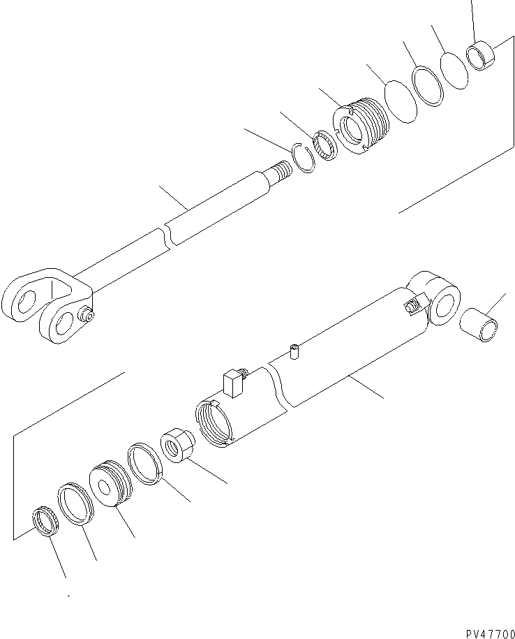 Схема запчастей Komatsu WA120-3 - ГИДРОЦИЛИНДР ПОДЪЕМА(№-) ОСНОВН. КОМПОНЕНТЫ И РЕМКОМПЛЕКТЫ