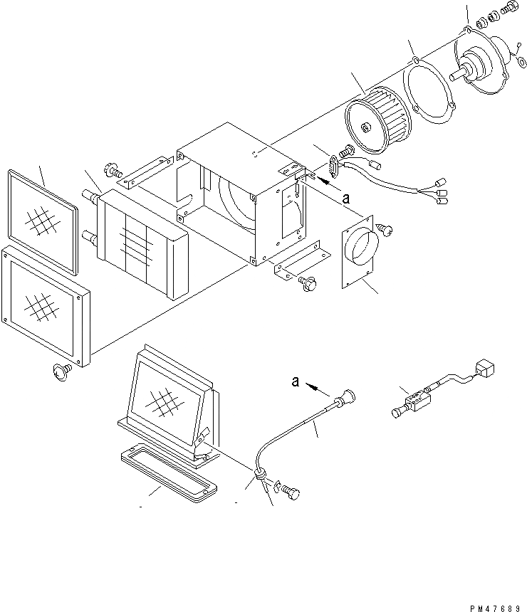 Схема запчастей Komatsu WA120-3 - CAR HRATER БЛОК(№-) РАМА И ЧАСТИ КОРПУСА