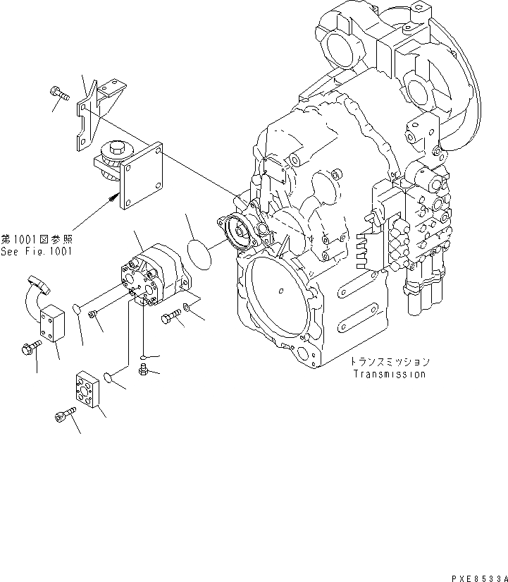 Схема запчастей Komatsu WA120-3 - ЭКСТРЕНН. РУЛЕВ. УПРАВЛЕНИЕ (ТРАНСМИССИЯ КОМПОНЕНТЫ) (ДЛЯ -SPEED)(№-) СПЕЦ. APPLICATION ЧАСТИ