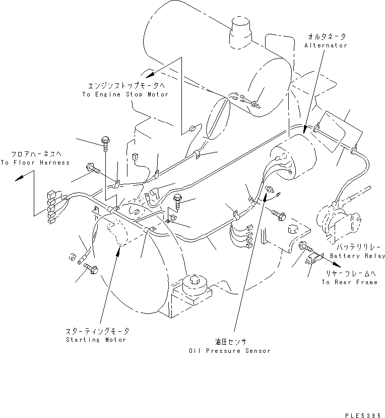 Схема запчастей Komatsu WA120-3CS - ДВИГАТЕЛЬ (Э/ПРОВОДКА ДВИГАТЕЛЯ) КОМПОНЕНТЫ ДВИГАТЕЛЯ