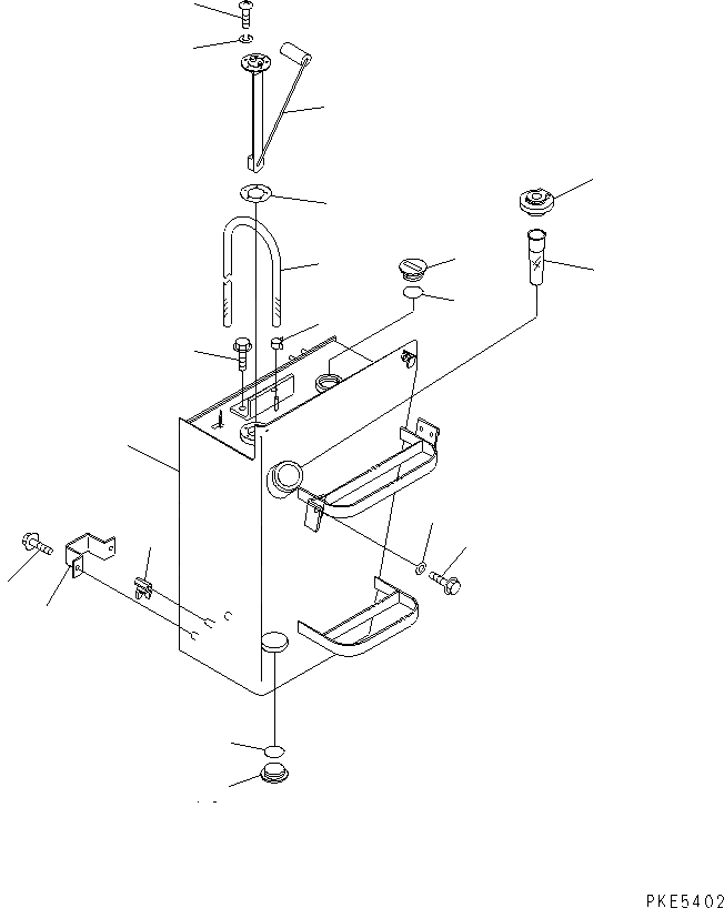 Схема запчастей Komatsu WA120-3CS - ТОПЛИВН. БАК. ТОПЛИВН. БАК. AND КОМПОНЕНТЫ