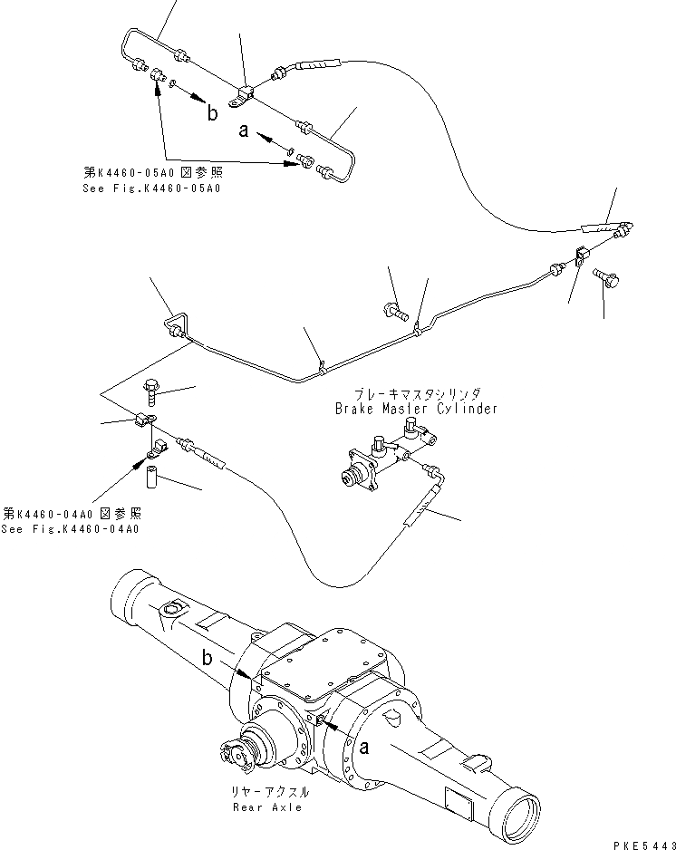 Схема запчастей Komatsu WA120-3CS - УПРАВЛ-Е ТОРМОЗОМ (ЗАДН. ТРУБЫ) OPERATIORS ОБСТАНОВКА И СИСТЕМА УПРАВЛЕНИЯ