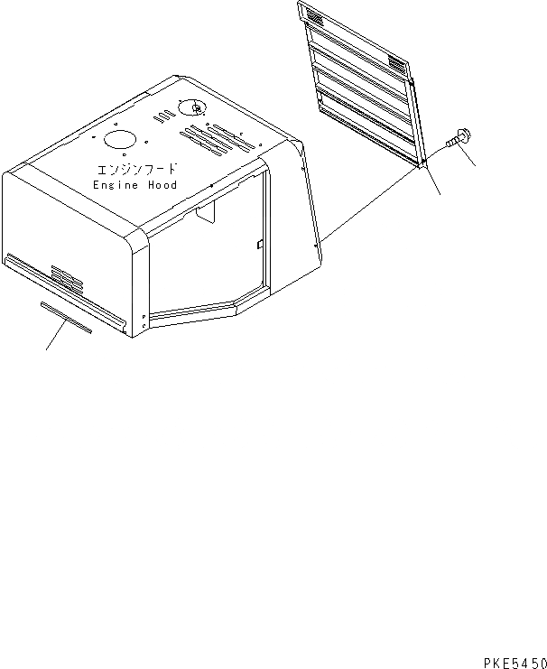 Схема запчастей Komatsu WA120-3CS - КАПОТ (РЕШЕТКА) ЧАСТИ КОРПУСА