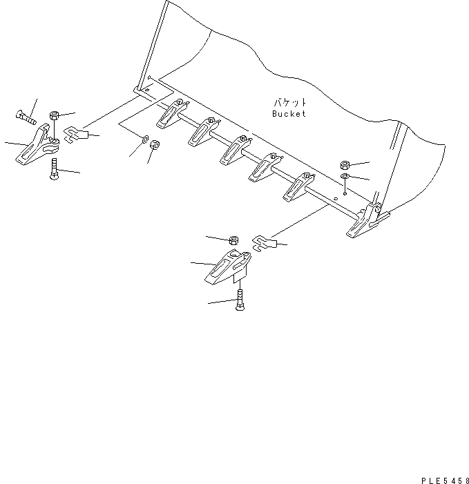 Схема запчастей Komatsu WA120-3CS - TOOTH РАБОЧЕЕ ОБОРУДОВАНИЕ