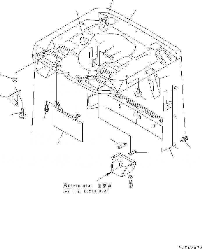 Схема запчастей Komatsu WA120-3 - КАБИНА ROPS (/) (КРЫША) (ДЛЯ ЕС) OPERATIORS ОБСТАНОВКА И СИСТЕМА УПРАВЛЕНИЯ