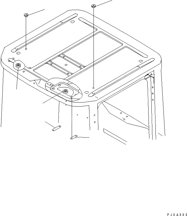 Схема запчастей Komatsu WA120-3 - КАБИНА ROPS (КРЫША)(№-) OPERATIORS ОБСТАНОВКА И СИСТЕМА УПРАВЛЕНИЯ