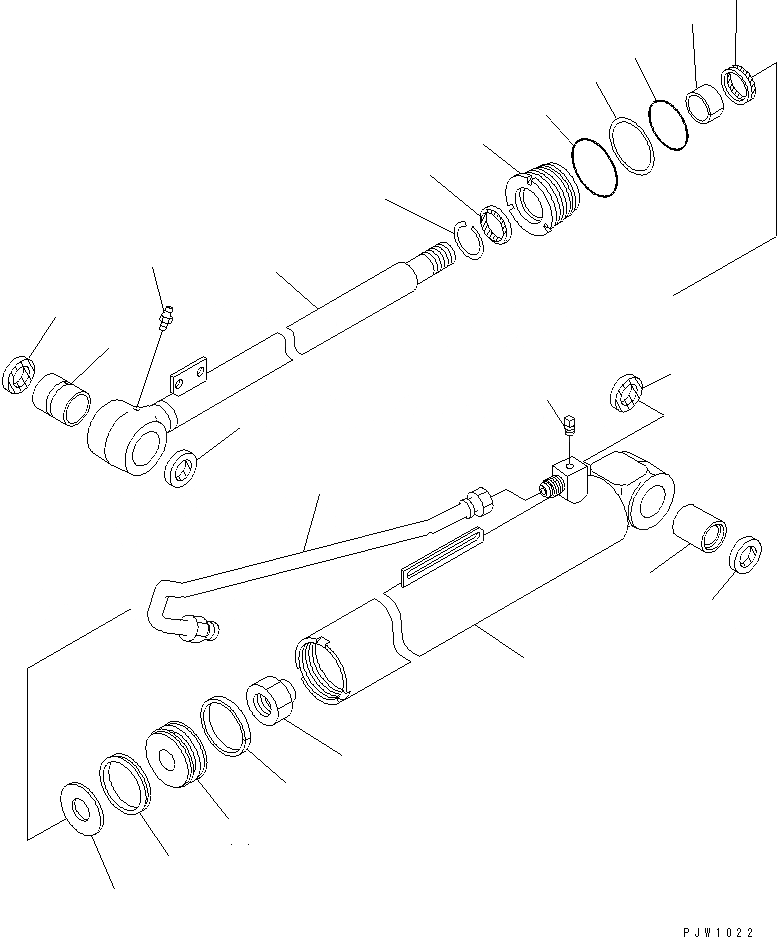 Схема запчастей Komatsu WA120-3 - ГИДРОЦИЛИНДР КОВША(№-) ОСНОВН. КОМПОНЕНТЫ И РЕМКОМПЛЕКТЫ