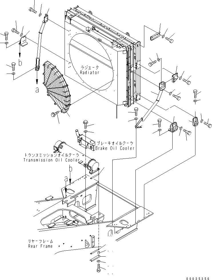 Схема запчастей Komatsu WA1200-3 - ЗАЩИТА ВЕНТИЛЯТОРА (КРЕПЛЕНИЕ РАДИАТОРА ЧАСТИ) СИСТЕМА ОХЛАЖДЕНИЯ