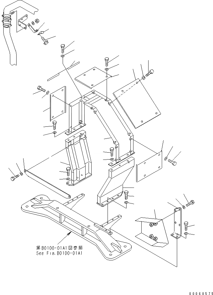 Схема запчастей Komatsu WA1200-3 - ЗАЩИТА ВЕНТИЛЯТОРА (РЕМЕНЬ ВЕНТИЛЯТОРА COVER)(№8-8) СИСТЕМА ОХЛАЖДЕНИЯ
