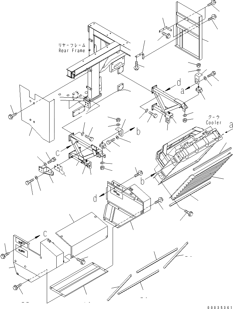Схема запчастей Komatsu WA1200-3 - ТОПЛИВОПРОВОД. (ТОПЛИВН. ОХЛАДИТЕЛЬ ЭЛЕМЕНТЫ КРЕПЛЕНИЯ) (-ЯC СПЕЦ-Я.) ТОПЛИВН. БАК. AND КОМПОНЕНТЫ