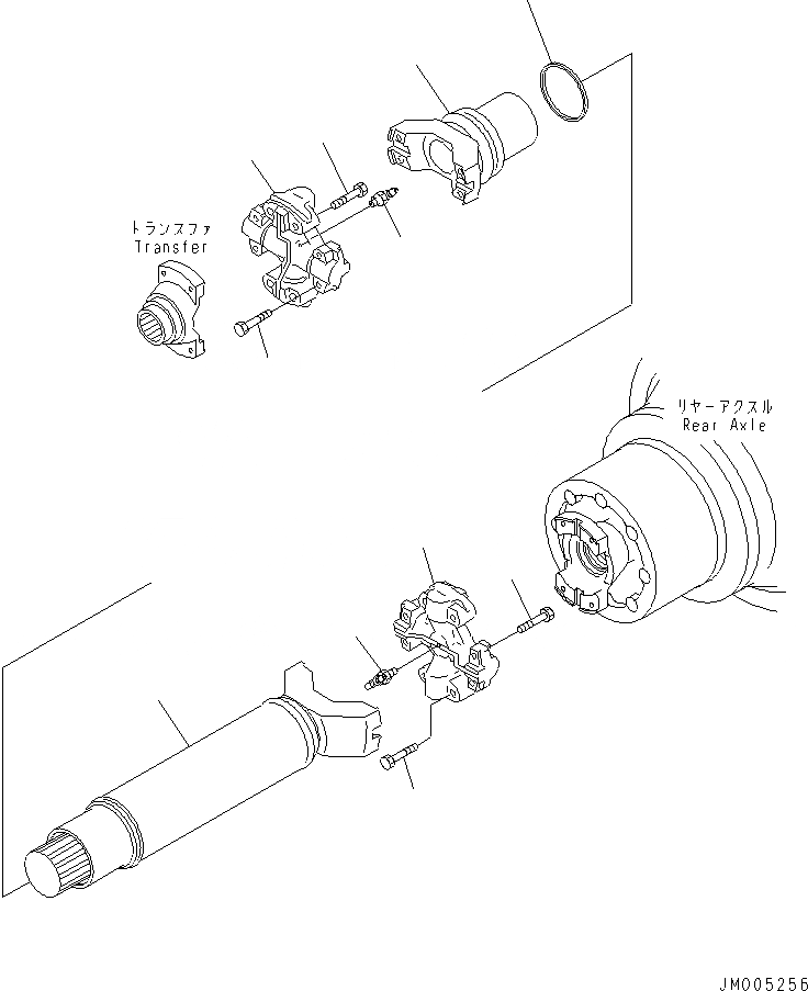 Схема запчастей Komatsu WA1200-3 - ВЕДУЩ. ВАЛ (ЗАДН.)(№9-) ГИДРОТРАНСФОРМАТОР И ТРАНСМИССИЯ