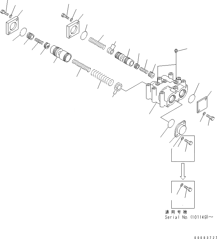 Схема запчастей Komatsu WA1200-3 - ГИДРОТРАНСФОРМАТОР КЛАПАН (/) ГИДРОТРАНСФОРМАТОР И ТРАНСМИССИЯ