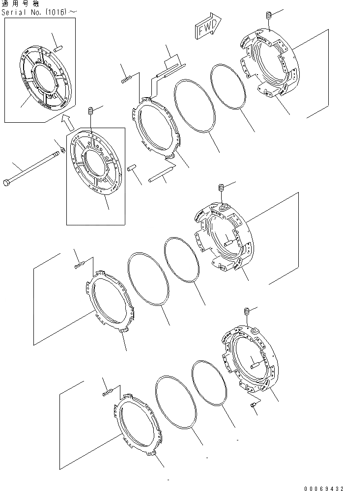 Схема запчастей Komatsu WA1200-3 - ТРАНСМИССИЯ КОЖУХ ГИДРОТРАНСФОРМАТОР И ТРАНСМИССИЯ