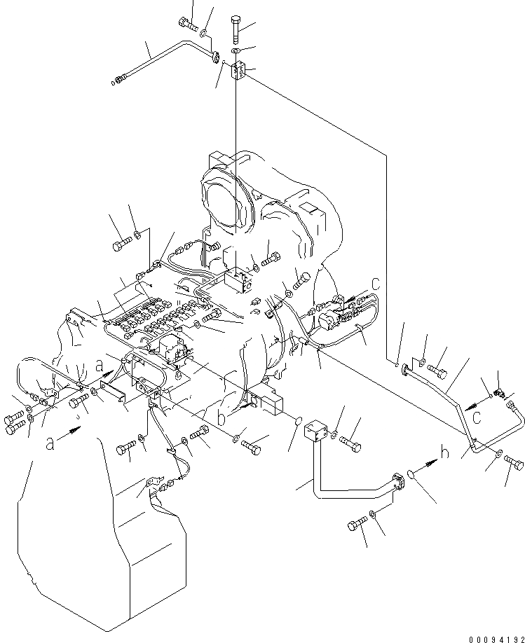 Схема запчастей Komatsu WA1200-3 - ТРАНСМИССИЯ ПРОВОДКА И ТРУБЫ (/)(№88-) ГИДРОТРАНСФОРМАТОР И ТРАНСМИССИЯ