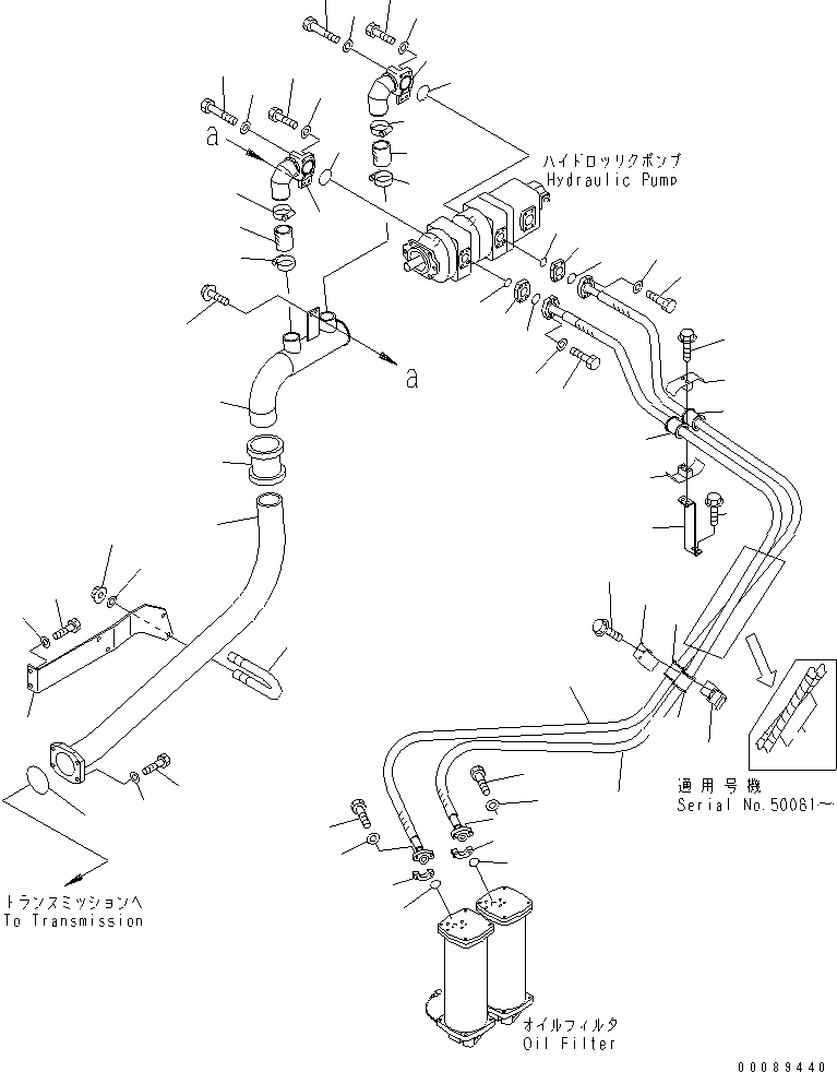 Схема запчастей Komatsu WA1200-3 - ГИДРОТРАНСФОРМАТОР И ТРАНСМИССИЯ ЛИНИЯ (НАСОС ТРУБЫ)(№-8) ГИДРОТРАНСФОРМАТОР И ТРАНСМИССИЯ