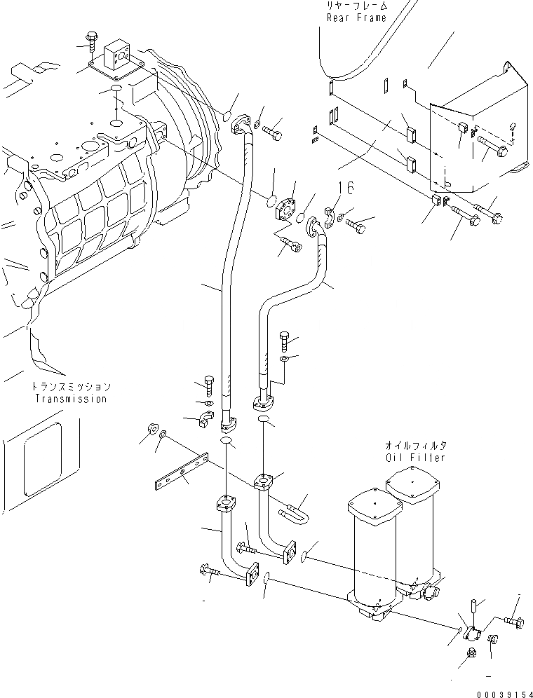 Схема запчастей Komatsu WA1200-3 - ГИДРОТРАНСФОРМАТОР И ТРАНСМИССИЯ ЛИНИЯ (МАСЛ. ФИЛЬТР ТРУБЫ) (RIO TINTO СПЕЦ-Я.)(№-) ГИДРОТРАНСФОРМАТОР И ТРАНСМИССИЯ