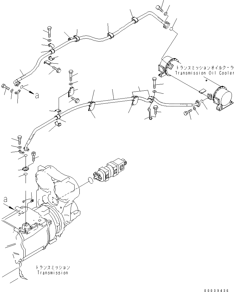 Схема запчастей Komatsu WA1200-3 - ГИДРОТРАНСФОРМАТОР И ТРАНСМИССИЯ ЛИНИЯ (ЛИНИИ МАСЛООХЛАДИТЕЛЯ) (RIO TINTO СПЕЦ-Я.) (/)(№-) ГИДРОТРАНСФОРМАТОР И ТРАНСМИССИЯ