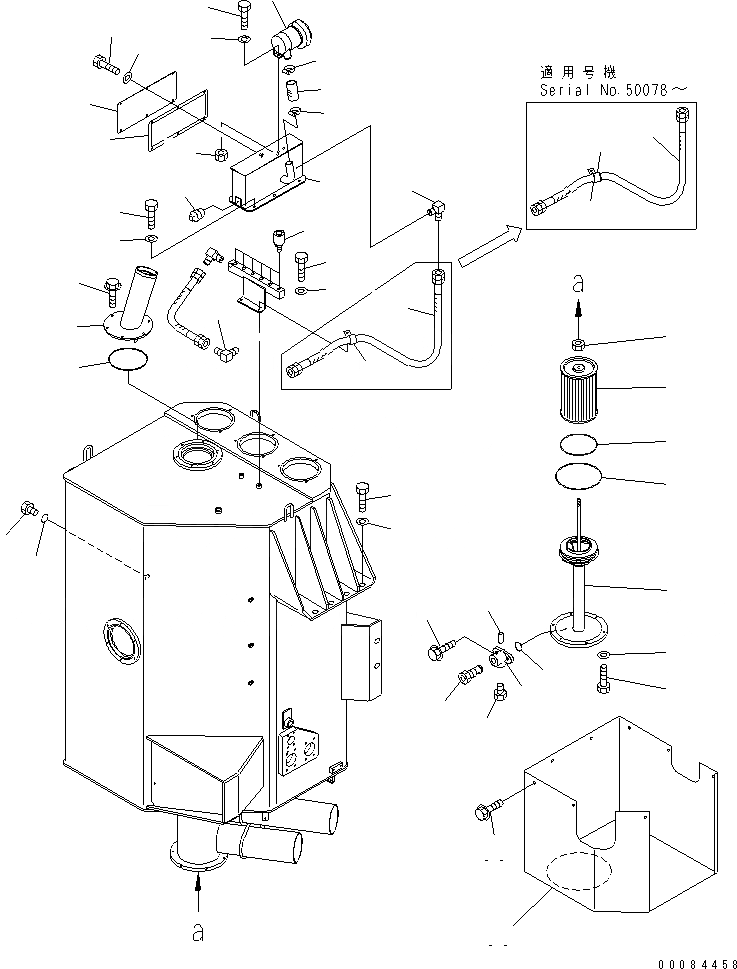 Схема запчастей Komatsu WA1200-3 - ГИДР. БАК. (/) (RIO TINTO СПЕЦ-Я.)(№-) ГИДРАВЛИКА