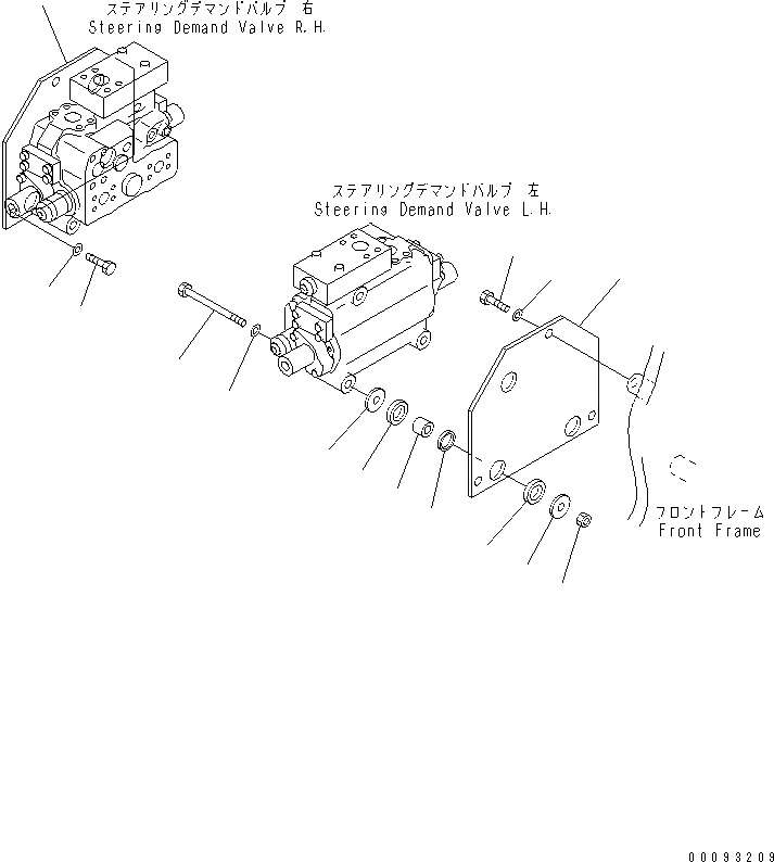 Схема запчастей Komatsu WA1200-3 - КЛАПАН РУЛЕВОГО УПРАВЛЕНИЯ (КЛАПАН И ЭЛЕМЕНТЫ КРЕПЛЕНИЯ) ГИДРАВЛИКА