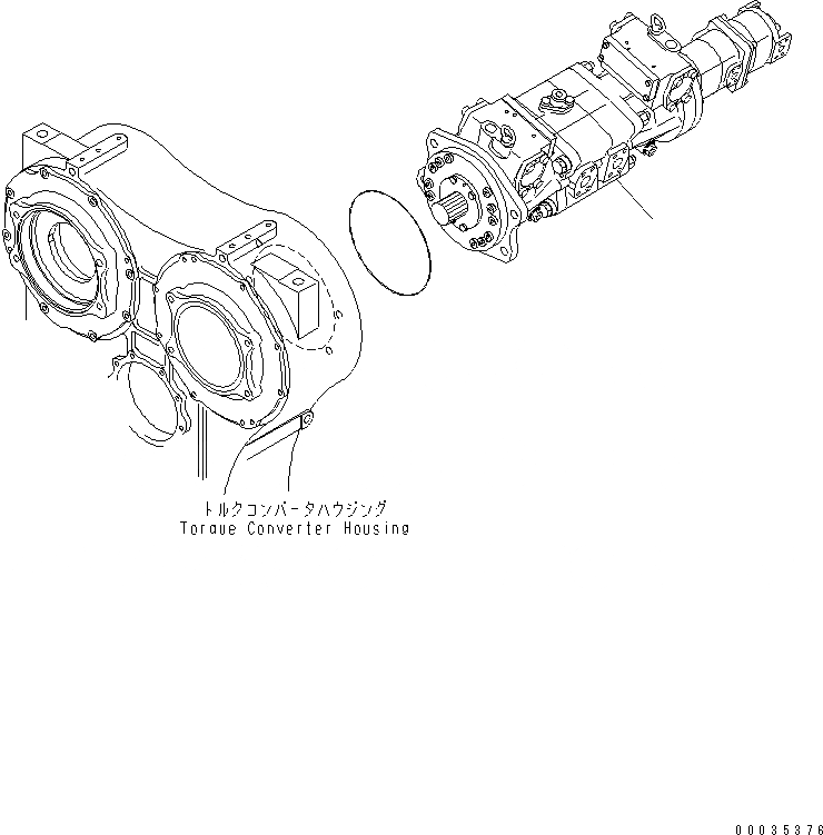 Схема запчастей Komatsu WA1200-3 - ГИДР. НАСОС. (НАСОС РУЛЕВ. УПРАВЛ-Я) (ДОПОЛН. ОХЛАДИТЕЛЬ)(№8-) ГИДРАВЛИКА