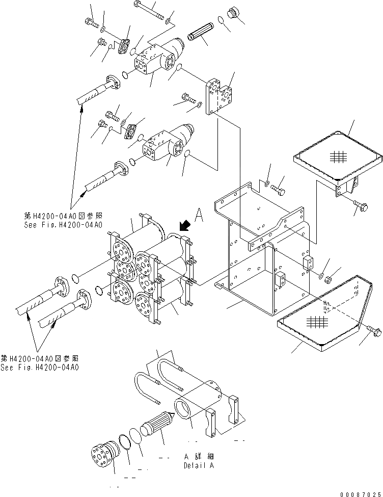Схема запчастей Komatsu WA1200-3 - ГИДРАВЛ ЛИНИЯ (IN ФИЛЬТР И СТУПЕНИ)(№88-) ГИДРАВЛИКА