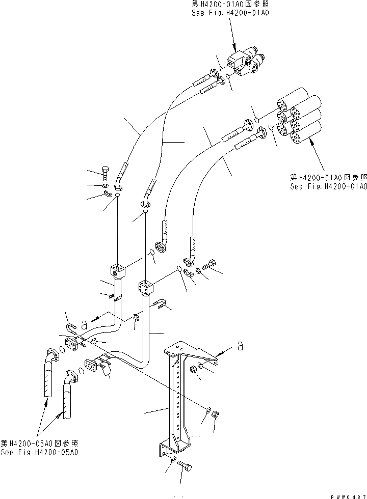 Схема запчастей Komatsu WA1200-3 - ГИДРАВЛ ЛИНИЯ (IN ФИЛЬТР - УПРАВЛЯЮЩ. КЛАПАН /)(№-) ГИДРАВЛИКА