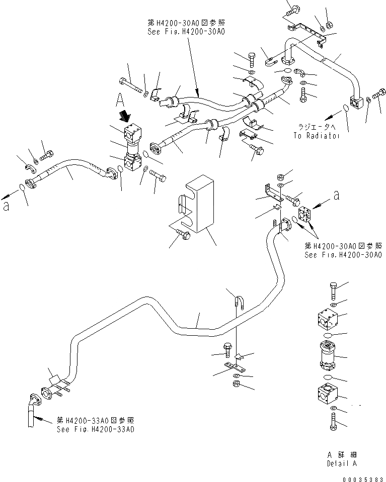 Схема запчастей Komatsu WA1200-3 - ГИДРАВЛ ЛИНИЯ (ЛИНИЯ ОХЛАЖДЕНИЯ /) ГИДРАВЛИКА