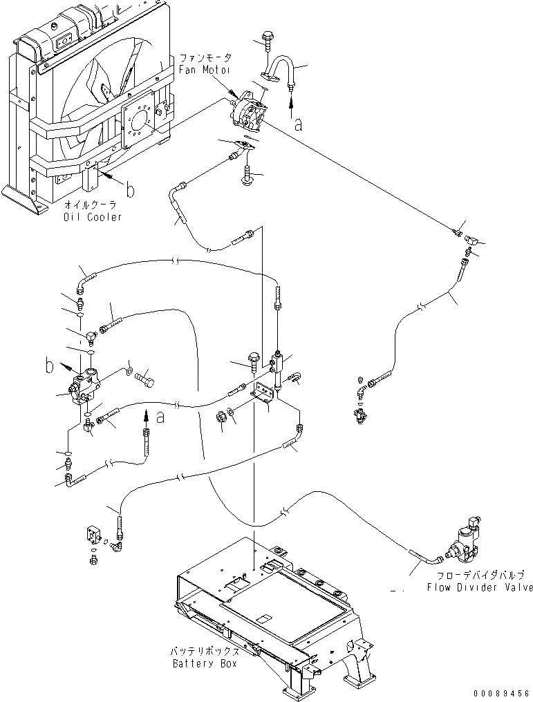 Схема запчастей Komatsu WA1200-3 - ГИДРАВЛ ЛИНИЯ (ВЕНТИЛЯТОР MOTER ЛИНИЯ) (ДОПОЛН. ОХЛАДИТЕЛЬ)(№8-) ГИДРАВЛИКА