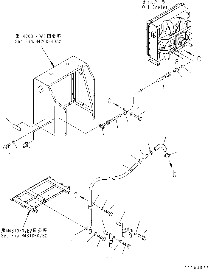Схема запчастей Komatsu WA1200-3 - ГИДРАВЛ ЛИНИЯ (ЛИНИЯ СМАЗКИ) (ДОПОЛН. ОХЛАДИТЕЛЬ)(№-) ГИДРАВЛИКА