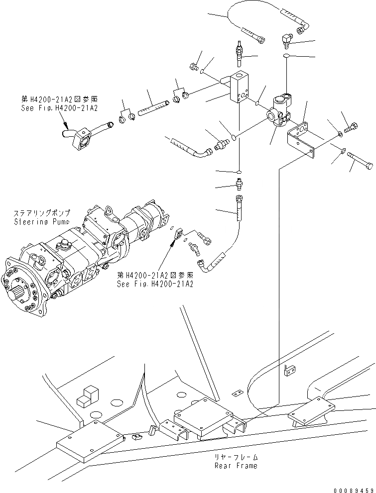 Схема запчастей Komatsu WA1200-3 - ГИДРАВЛ ЛИНИЯ (НАСОС ЛИНИЯ ОХЛАЖДЕНИЯ) (ДОПОЛН. ОХЛАДИТЕЛЬ)(№8-) ГИДРАВЛИКА