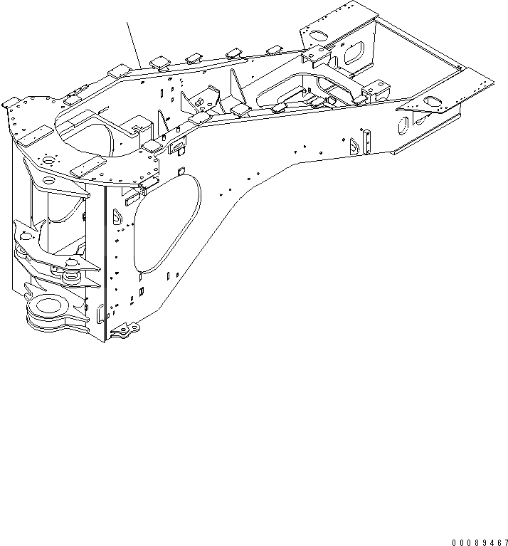 Схема запчастей Komatsu WA1200-3 - ЗАДН. РАМА (ДВИГАТЕЛЬ ЭКСТРЕНН. СТОП)(№8-) ОСНОВНАЯ РАМА И ЕЕ ЧАСТИ