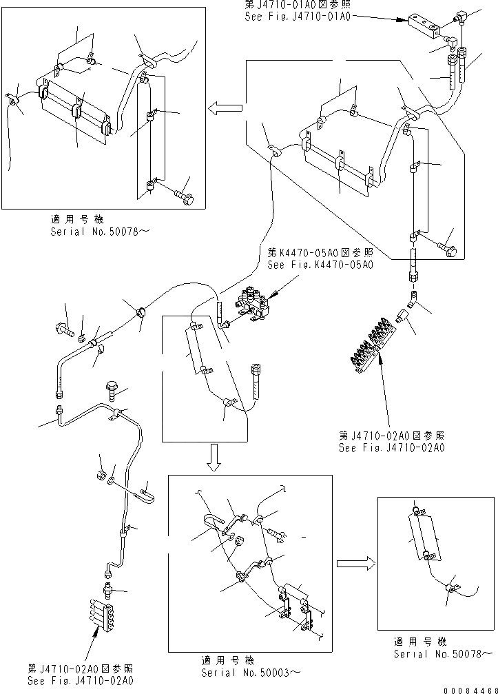 Схема запчастей Komatsu WA1200-3 - АВТОМАТИЧ. СМАЗ. (НАСОС СМАЗКИ - ВПРЫСК ЛИНИЯ) ОСНОВНАЯ РАМА И ЕЕ ЧАСТИ