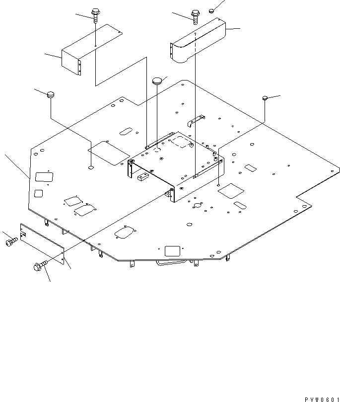 Схема запчастей Komatsu WA1200-3 - ПОЛ SUB (ПОЛ) (ОСНОВН. КОНСТРУКЦИЯ)(№-) КАБИНА ОПЕРАТОРА И СИСТЕМА УПРАВЛЕНИЯ