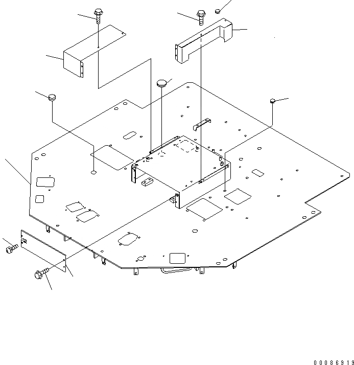 Схема запчастей Komatsu WA1200-3 - ПОЛ SUB (ОСНОВН. КОНСТРУКЦИЯ) (TRAINER СИДЕНЬЕ СПЕЦ-Я.)(№78-) КАБИНА ОПЕРАТОРА И СИСТЕМА УПРАВЛЕНИЯ
