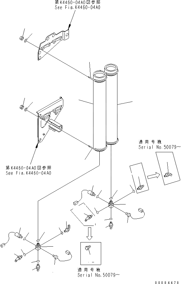 Схема запчастей Komatsu WA1200-3 - УПРАВЛ-Е ТОРМОЗОМ (АККУМУЛЯТОР КОМПОНЕНТЫ)(№-87) КАБИНА ОПЕРАТОРА И СИСТЕМА УПРАВЛЕНИЯ