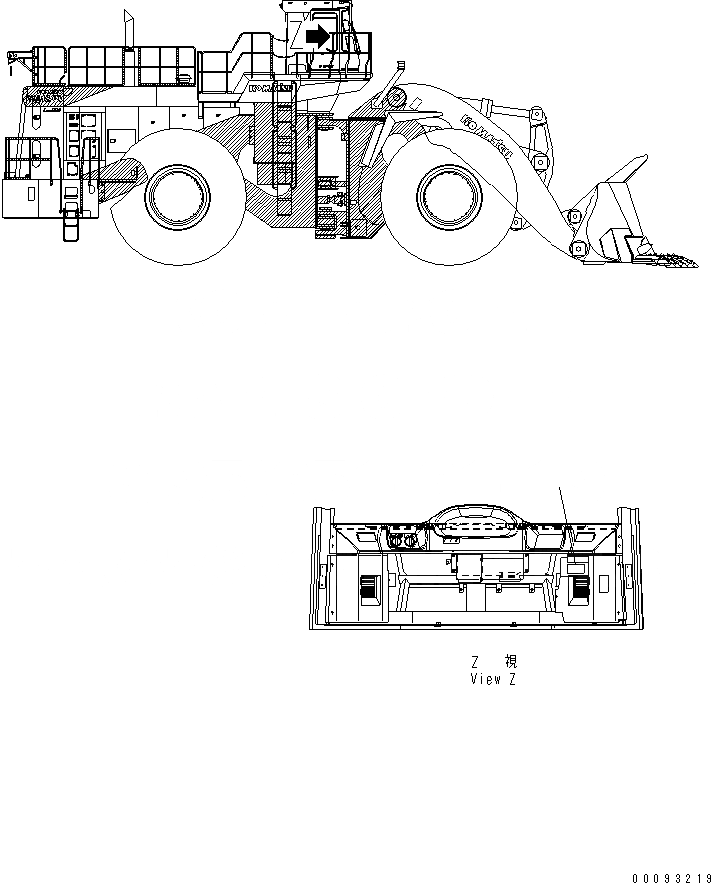Схема запчастей Komatsu WA1200-3 - ПЛАСТИНА(№-) МАРКИРОВКА