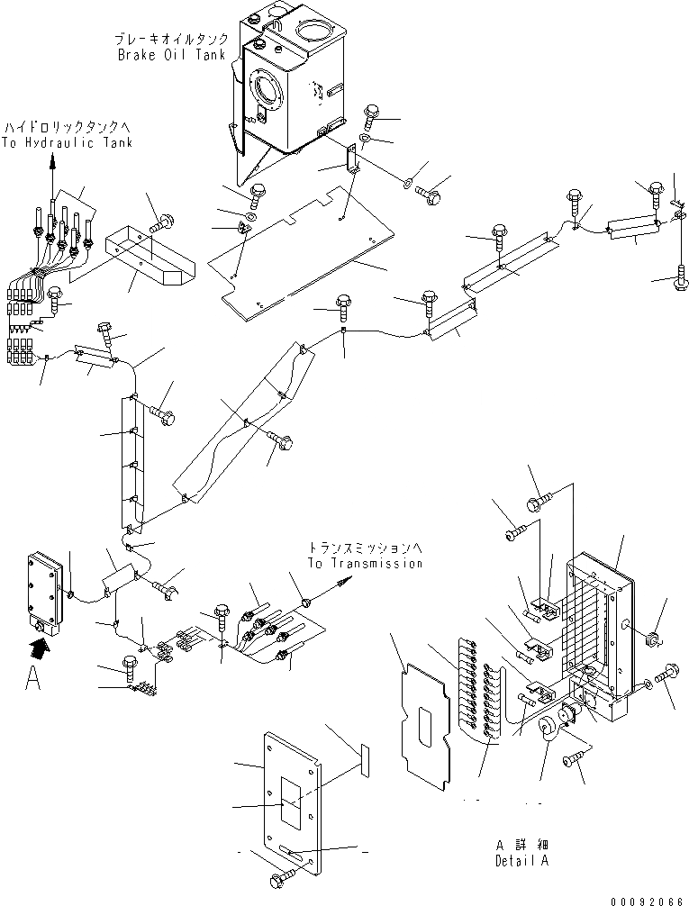 Схема запчастей Komatsu WA1200-3 - ТОРМОЗ. МАСЛ. БАК ОБОГРЕВАТЕЛЬ. (МОРОЗОУСТОЙЧИВ. СПЕЦИФ-Я A (- DEG C))(№9-) СПЕЦ. ОПЦИИ