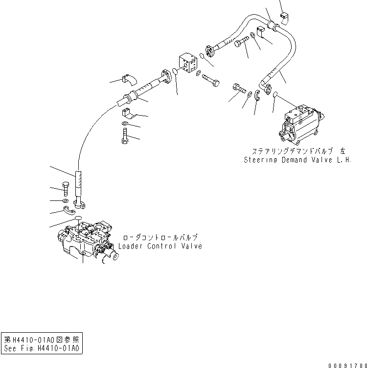 Схема запчастей Komatsu WA1200-3 - ПЕРЕДН. РАМА (КЛАПАН РУЛЕВОГО УПРАВЛЕНИЯ - КОНТРОЛЬНЫЙ КЛАПАН РАБОЧ. ОБОРУДОВАНИЯ ЛИНИЯ)(№79-) ОСНОВН. КОМПОНЕНТЫ И РЕМКОМПЛЕКТЫ