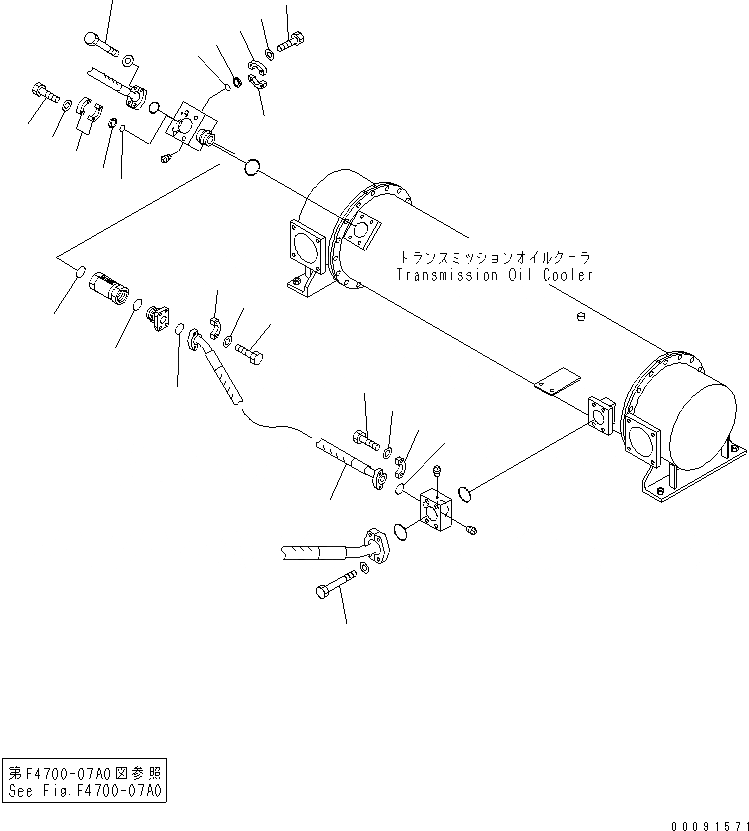 Схема запчастей Komatsu WA1200-3 - ЗАДН. РАМА (ОХЛАЖДЕНИЕ МАСЛА ГТР) (ОХЛАЖДЕНИЕ МАСЛА ГТР КОМПОНЕНТЫ)(№79-) ОСНОВН. КОМПОНЕНТЫ И РЕМКОМПЛЕКТЫ