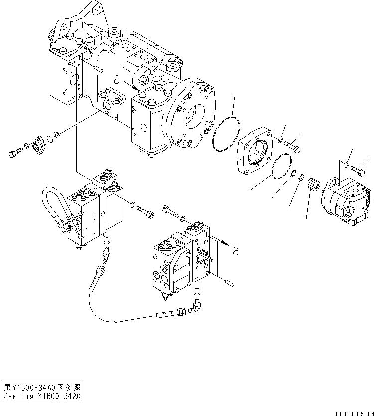 Схема запчастей Komatsu WA1200-3 - ЗАДН. РАМА (ТОПЛИВН. ОХЛАДИТЕЛЬ) (НАСОС ЭЛЕМЕНТЫ КРЕПЛЕНИЯ)(№79-) ОСНОВН. КОМПОНЕНТЫ И РЕМКОМПЛЕКТЫ