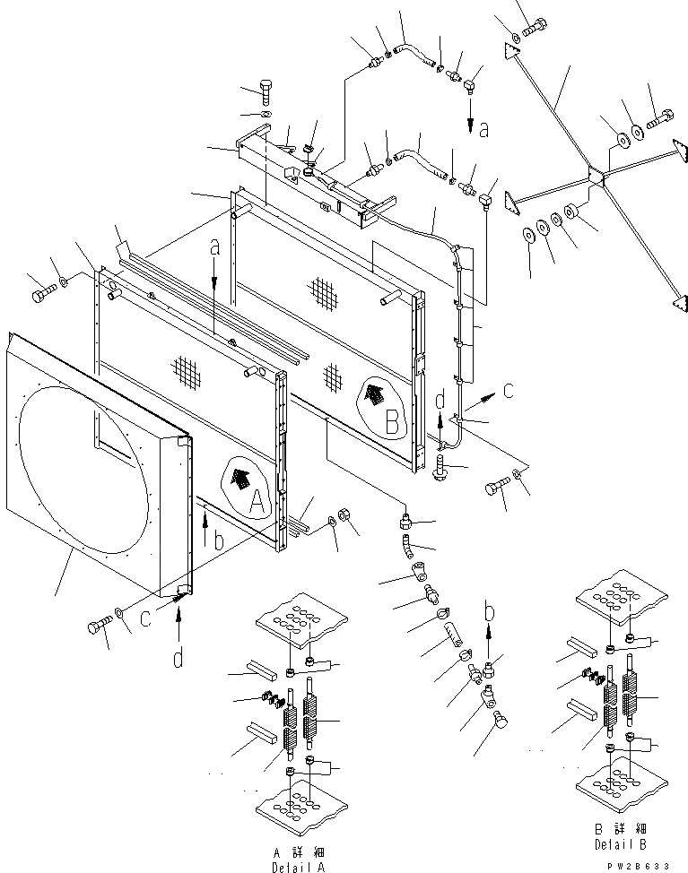 Схема запчастей Komatsu WA1200-3 - РАДИАТОР (ВНУТР. ЧАСТИ)(№-) СИСТЕМА ОХЛАЖДЕНИЯ