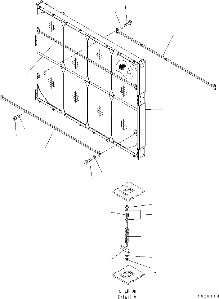 Схема запчастей Komatsu WA1200-3 - МАСЛООХЛАДИТЕЛЬ (ГИДРАВЛ)(ВНУТР. ЧАСТИ)(№-) СИСТЕМА ОХЛАЖДЕНИЯ